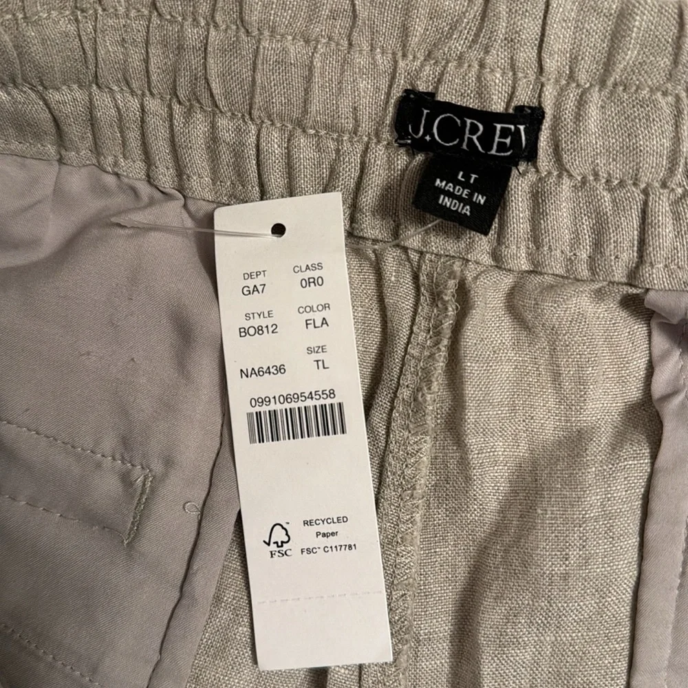 J.Crew Tall wide-leg seaside pant in linen BO812